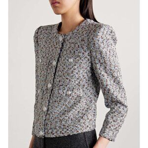 Veronica Beard Ferazia Tweed Jacket in Metallic Multi Size 4